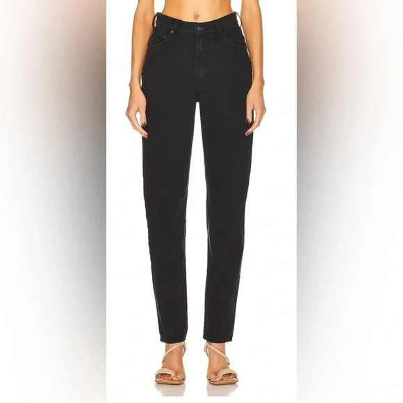 MOTHER SNACKS High Waisted Twizzy Skimp In Smacking Good Sz 23 Black Straight - Picture 1 of 9